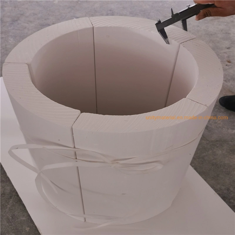 650c 1050c Fireproof Material Calcium Silicate Pipe Section for Aluminum Foundries Heat Insulation Application